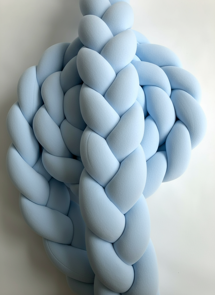 TREFLÄTAD VIT SOVFLÄTA - SPJÄLSÄNGSSKYDD & MYSIG KRAMFLÄTA (01)