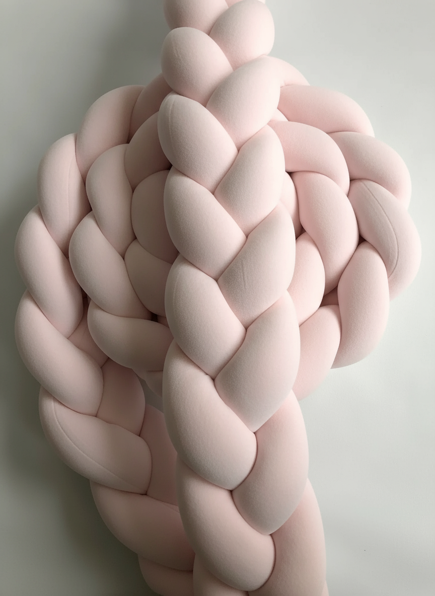 TREFLÄTAD VIT SOVFLÄTA - SPJÄLSÄNGSSKYDD & MYSIG KRAMFLÄTA (01)