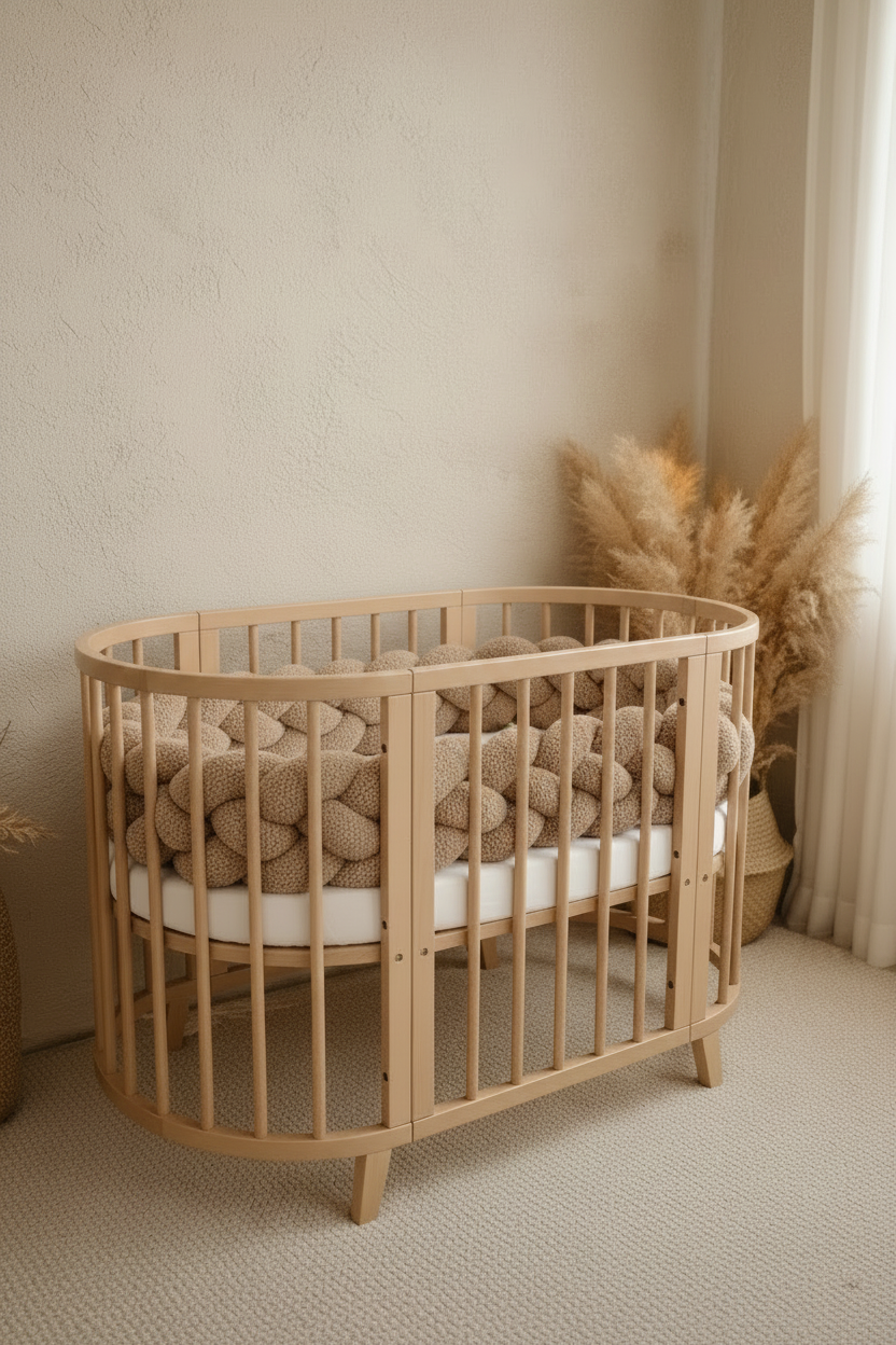 SOVFLÄTA SPJÄLSKYDD FYRFLÄTAD BEIGE TEDDY