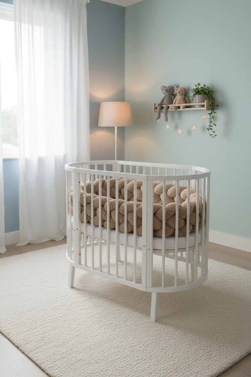 SOVFLÄTA SPJÄLSKYDD FYRFLÄTAD BEIGE TEDDY