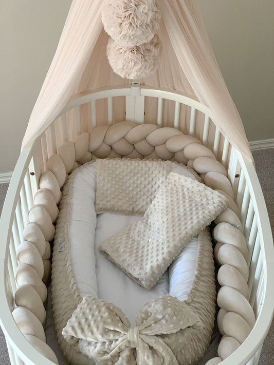BABYNEST DELUXE PAKET UTAN NAMN/BRODERING FILTEN (VÄLJ FÄRG SJÄLV)